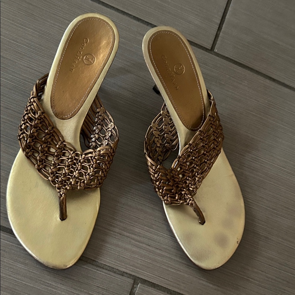 Corkys Women's Woven Tan and Brown Sandals